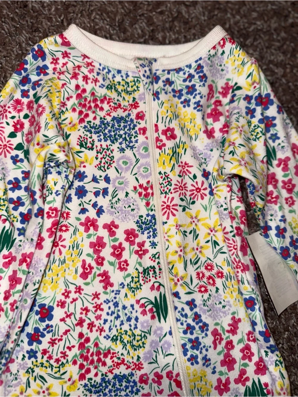 Wonder Nation Baby Girls’ Flower Sleeper
